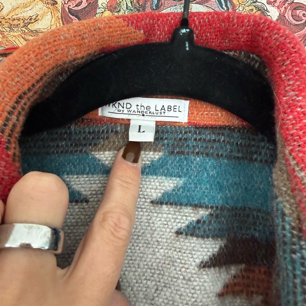 Aztec Print Blanket Coat‎ - Picture 2 of 9